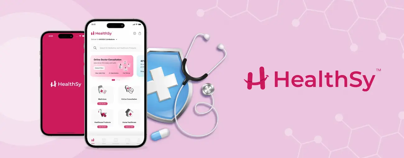 HealthSy - all in one healthcare app that enables you to get your immediate and recurring healthcare needs sorted developed by StudioKrew